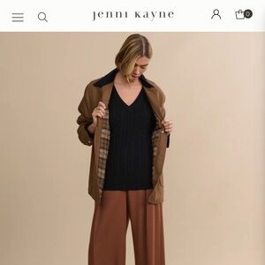 Jenni Kayne Brown Jacket with Black Collar